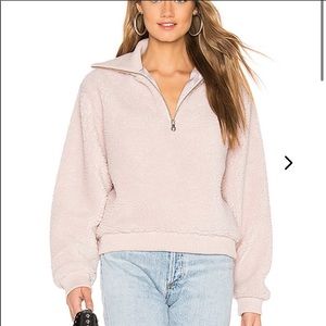 Lovers and Friends zip pullover size small in pink